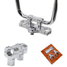 Chrome 2 4  Tall 1 25  Handlebars Risers Kits For Harley Flhr Dyna Fxdl Fxdf Fld
