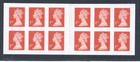 Gb Qeii 2001 Mf2 12 X First Class Stamps Walsall Self Adhesive Booklet Mnh
