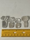 Lot Of 10 Vintage Glass Perfume Decanter Apothecary Stoppers Crystal Glass Amber