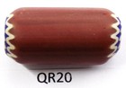 Authentic Mahogany Antique Venetian Chevron Trade Bead African Qr20 Bg 46