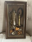 Vintage Truart Turner Hand Colored Wall Trait 9   x15    Spoon Kitchen 3d Usa Framed