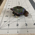 Vintage Cloisonne Enamel Tortoise Turtle Trinket Box Figurine