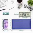 Geeric 2 Pack Money Bags  Zipper Bank Deposit Bag  Pu Leather Cash And Coin P   