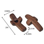 Aoplkzn 10 Pcs Wooden Prayer Cross worry Cross 1 X 2 Inches - 10 Pack  Black