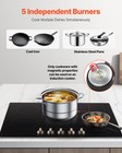 36  Induction Cooktop 5 Burners Electric Countertop Burner Knob Control 9200w