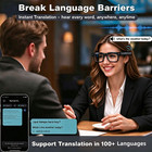 Kaigerr Smart Ai Glasses With 1080p Camera Real Time Translation Video Bluetooth