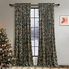  Green Velvets 108 Inches Long 52 w X 108 l  pack Of 2  Floral Green Curtain