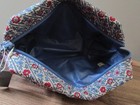 Vera Bradley Bias Blue Medium Mini Ribbons Vines Cosmetic Case Bag-nwt