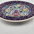 Signed E a m t  Sevval Gini Turkey Handpainted Plate Tulip Floral Kutahya Vtg 
