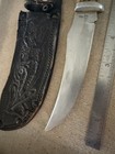 Vintage 1950   s Queen Steel Q Hunting Knife With Leather Sheath