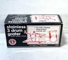 Vintage 1987 Rowoco  223 Stainless Steel 3-drum Rotary Grater - In Original Box