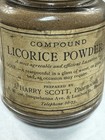 1920s Compound Licorice Powder Glass Jar  Apothecary Paper Label  Philadelphia