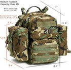 Molle Medium Rucksack Woodland Camo Full Military Kit W  Frame Belt Pouches
