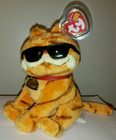 Ty Beanie Baby - Garfield  cool Cat  6 5 Inch  Mwmts Plush Stuffed Animal Toy