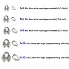 Stainless Steel Cable Clamps  Wire Rope Clips 3 8 Inch 12pcs M10 3 8   