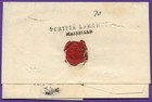 1836 Stampless Fls  Tunisia - France  Slit Fumigated  Purifie Au Lazaret Cachet 