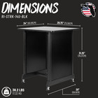 Rok-it By Frameworks Studio Series 14u Wood Rack Cabinet With Casters  Black