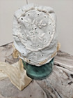 Vintage Baby Bonnet Cotton Floral Design Satin Ribbon   Flowers