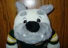 Green Bay Packers   Nfl Plush stuffed Bulldog Mascot Toy - Play Football 1998