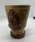 Vintage  Brown Stoneware Barrel Beer Mug  Pottery Goetze German 1965 Germany