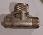 Amphenol M-358 Rf Tee Coax  Adapter 3 Way Female To Male To Female Connector Nos