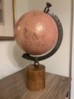 Beautiful Antique Style World Globe On Wood Base Office Studio Made In India