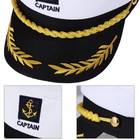 Adult White Yacht Captain Hat - Sailor Boat Marine Admiral Costume Party Cap