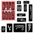 Konsait 123pcs Large Temporary Tattoos Stencils 20 Sheets Boys And Man Glitter