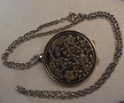Vintage Shiseido Zen Solid Perfume Compact Pendant Necklace