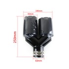 2  dual For Bmw 63mm In 93mm Out Car Carbon Fiber Exhaust Twin End Tips Tail Pipe