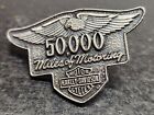 Harley-davidson 50000 Miles Of Motoring Pin Badge Vintage Collectible