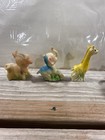 Vintage Squeaky Toy Animals Lot Cow Elephant Giraffe Taiwan 1960s Rubber Figures