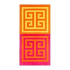 Jonathan Adler Oversized Velour Printed Beach Towel  35  X 70  Greek Key