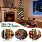 4 5-9ft Pre-lit Artificial Christmas Tree Xmas Tree Dual-color Led Lights  Stand