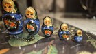 Russian Sergiev Posad Matryoshka Nesting Dolls 5 Pc Hand Painted Signed Vintage