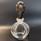 Towle Old Master Sterling Silver Top Perfume Bottle Vanity Crystal Germany
