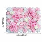 6 Pcs Artificial Silk Flower Wall Panel Rose Floral Wedding Party Backdrop Decor