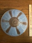 Antique Vintage Architectural Salvage Frosted Blue Ceiling Light  11 0 Dia  2