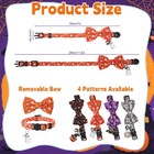 4 Pack Halloween Cat Collars With Bow Tie Breakaway Collar