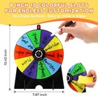 8inch Prize Wheel Spinner With Stand  10 Slots Color Spinning Wheel For Prizes  