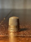 Victorian Antique Gold Thimble Fancy Border Edge Vintage