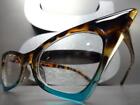 Classic Retro Cat Eye Style Clear Lens Eye Glasses Tortoise   Turquoise Frame