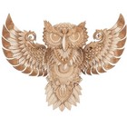  Rustic Wood Owl Wall Decor - Hand Carved Owl Statue  Unique Wall Plaque 