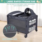 5-in-1 Portable Crib Bedside Sleeper W  Bassinet   Diaper Changer For Baby Grey
