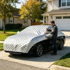 Thick Half Car Cover Windshield Snow Ice Sun Protection Automobile Half Cover