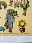 Imagerie D   epinal Pellerin Poupees A Habiller  Uncut Paper Dolls Plate 4 Framed