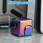 Fidget Spinner Cube Edc Toy Metallic Cube Stress Anxiety Relief For Adult