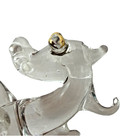 Vintage Micro Mini Glass Dragon Figurine Gold Eyes Fantasy 1    Small Damaged Read