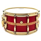 Pearl Masterworks Artisan Maple mahogany Snare Drum 14x7 Banded Red Curly Maple