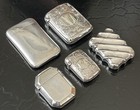              Sterling Silver Tiffany   Co Tray Five Petite 19c Match Safe Vesta Cases